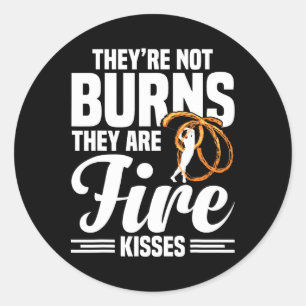 Fire Artist Poi Fire Spinning Fire Dancing Fire Sp Classic Round Sticker
