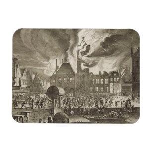 Fire at the old Amsterdam Town Hall, 17th July 165 Magnet