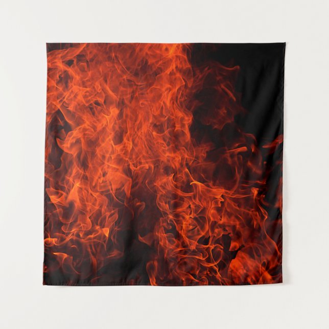Fire background flame black hot tapestry (Front)