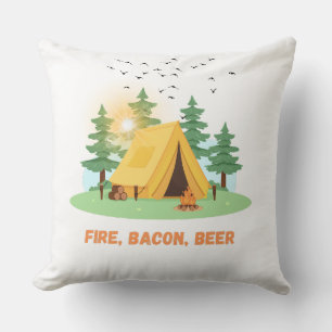 Fire. Bacon. Beer. – Camping Cushion