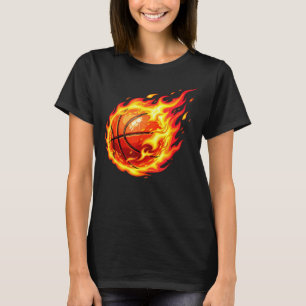 Fire basketball shirt funny basketball player cool