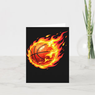Fire basketball shirt funny basketball player cool card