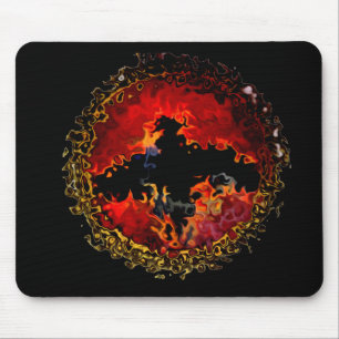 Fire Bat Wild Animal Mouse Pad