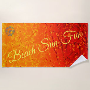 Fire Beach Towel