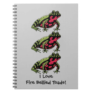 Fire Bellied Toad Love (customisable) Spiral Notebook