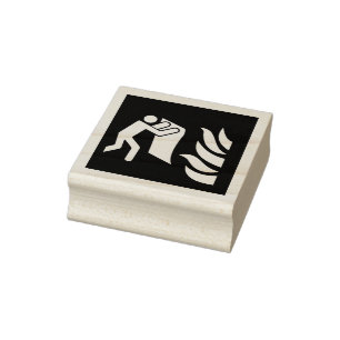 Fire Blanket Safety Sign Rubber Stamp