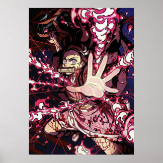 Fire Blood Nezuko  Demon Slayer Poster