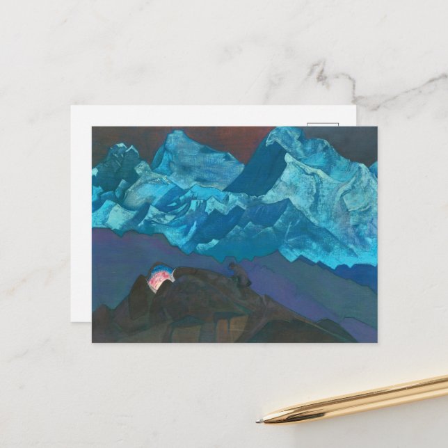 Fire Blossom by Nicholas Roerich Holiday Postcard (Front/Back In Situ)