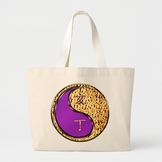 Fire Boar Large Tote Bag (Front)