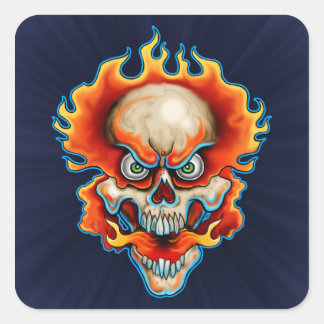 Fire Breather Design Square Sticker