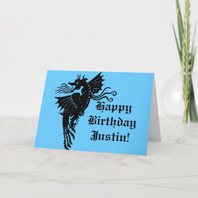 Fire Breathing Dragon Card (Front)