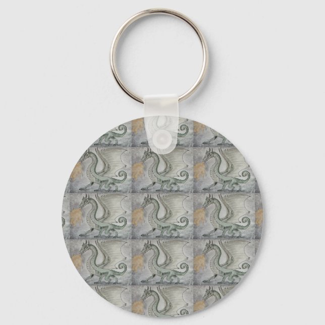 Fire Breathing Dragon Key Ring (Front)