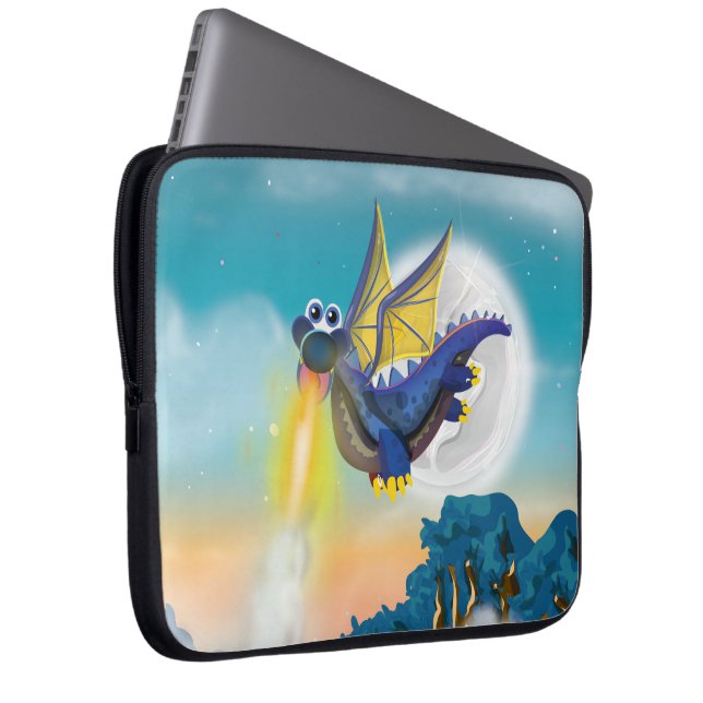 Fire Breathing Dragon Laptop Sleeve (Front Right)