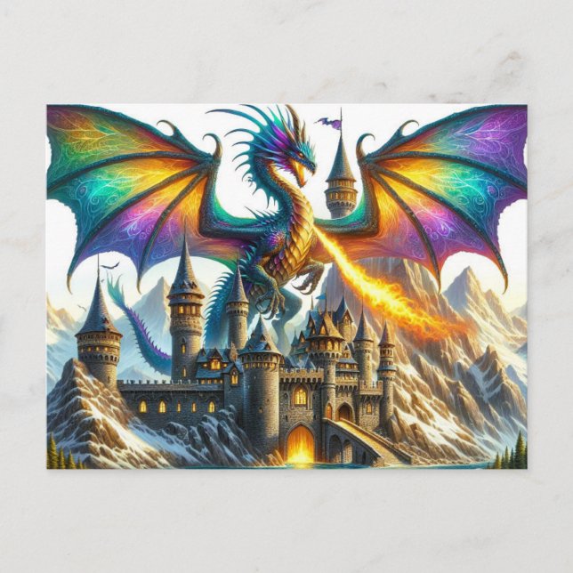 Fire breathing Dragon Postcard (Front)