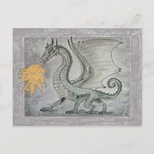 Fire Breathing Dragon Postcard (Front)