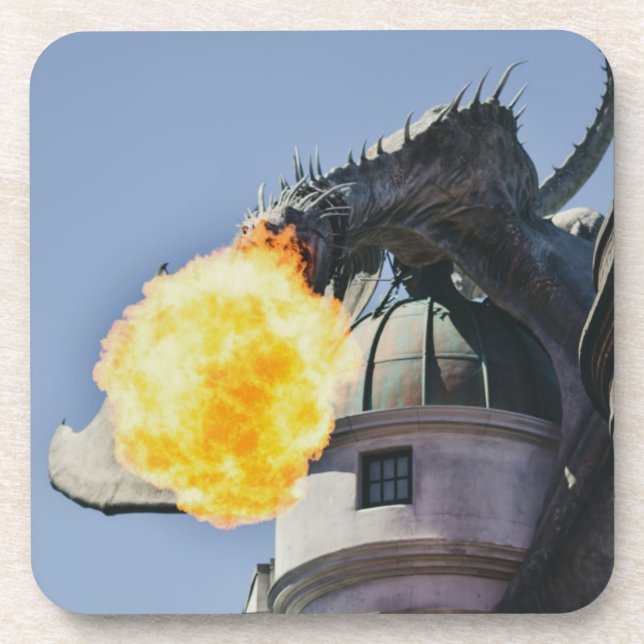 Fire Breathing Dragon Statue Coaster (Front)