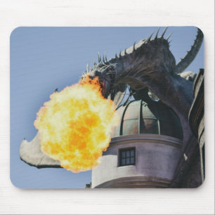 Fire Breathing Dragon Statue Mouse Pad