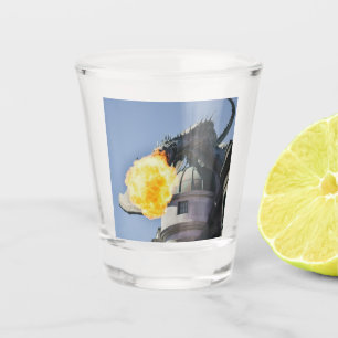 Fire Breathing Dragon Statue Shot Glass