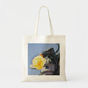 Fire Breathing Dragon Statue Tote Bag