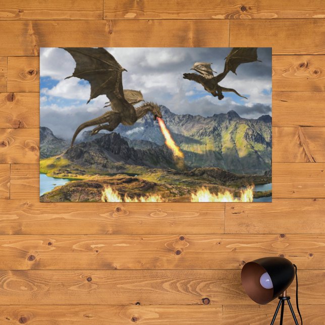 Fire Breathing Dragon Wyvern Poster (Creator Uploaded)