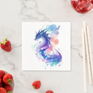 Fire-Breathing Dragon's Enchanted Birthday Napkin