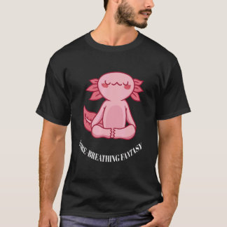 Fire-Breathing Fantasy Cute Funny Yoga Dragon Pres T-Shirt