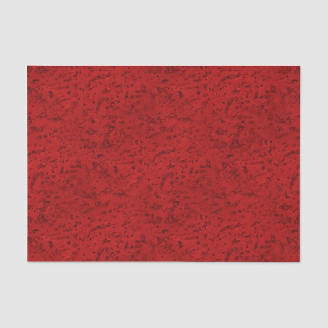 Fire Brick Red Cork Look Wood Grain Tissue Paper (Front)