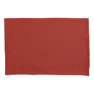 Fire Brick Red Solid Colour Print Pillowcase
