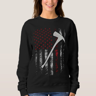 Fire Brigade EMS Police Military American Flag Sweatshirt