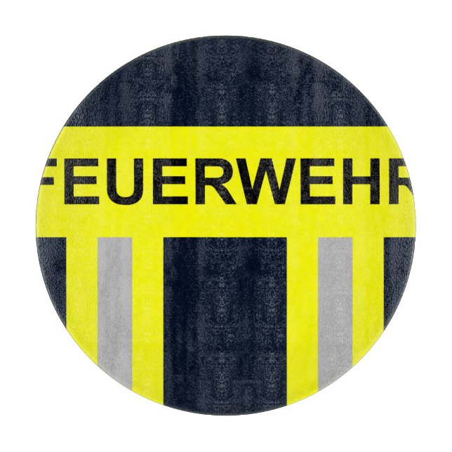 fire brigade symbol uniform blue cutting board (Front)