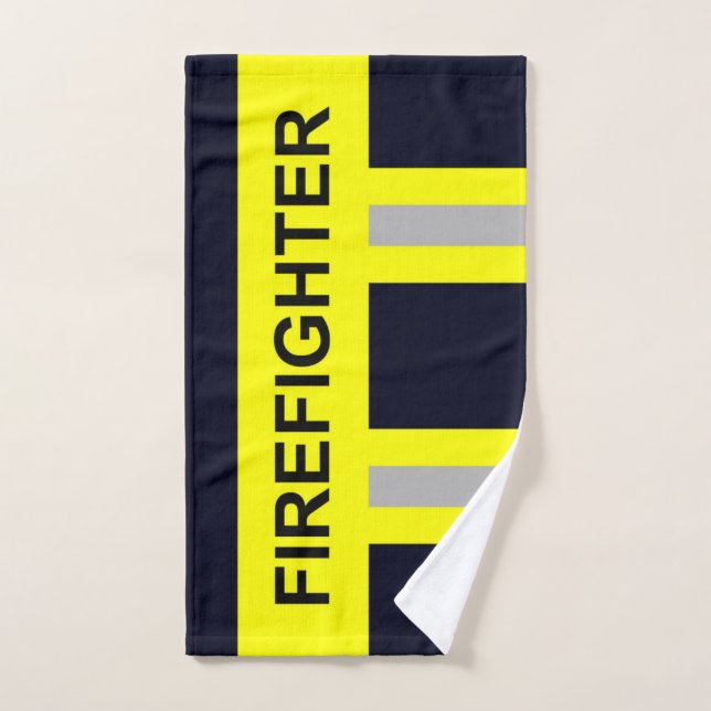 fire brigade symbol uniform blue towel (Hand Towel)