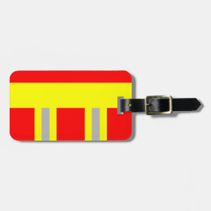 fire brigade symbol uniform red baggage tag