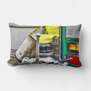 Fire Bucket and Yellow Fire Hose Lumbar Cushion