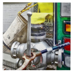 Fire Bucket and Yellow Fire Hose Tile
