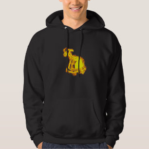 Fire Builder Helmet And Hammer Flames Construction Hoodie