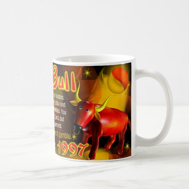 Fire  Bull born 1937, 1997 Coffee Mug (Right)