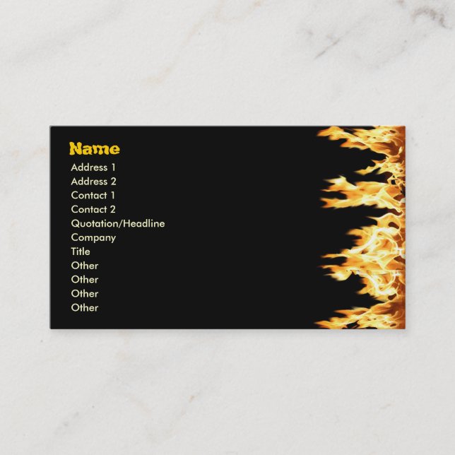 Fire Business Card (Front)