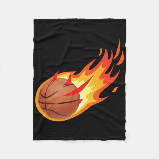 Fire Byll Bysketbyll Shot Is Fire And Makes Games  Fleece Blanket (Front)