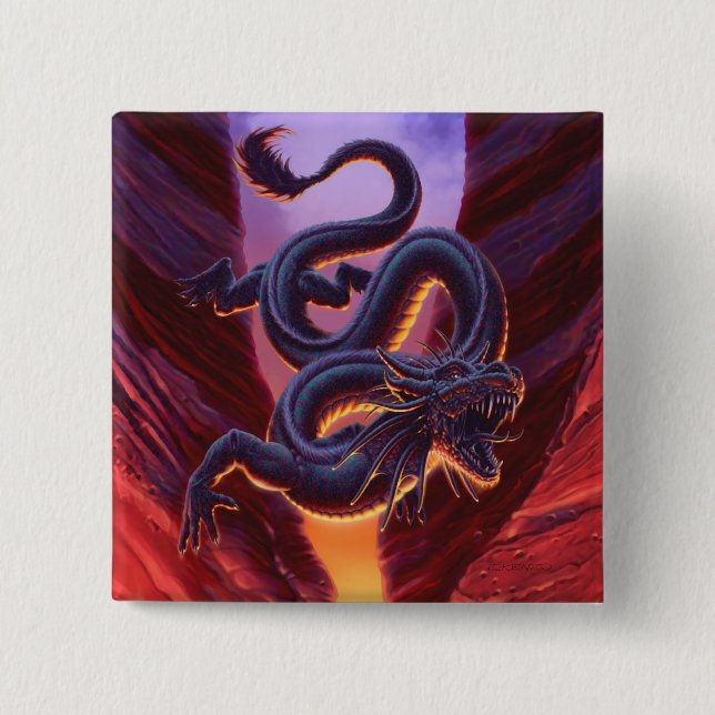 "Fire Cavern" 15 Cm Square Badge (Front)
