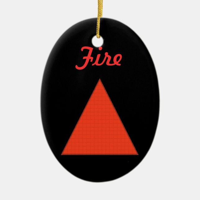 Fire Ceramic Tree Decoration (Front)