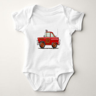 Fire Chief Car Firefighter Fireman Baby Bodysuit