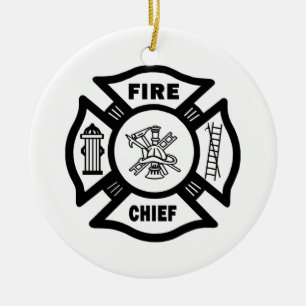 Fire Chief Ceramic Tree Decoration