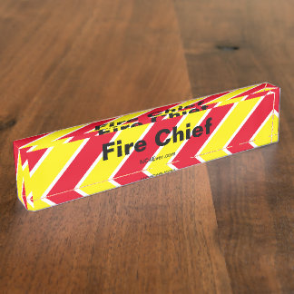 Fire Chief Desk Name Plate