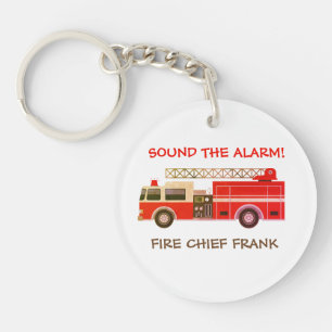 Fire Chief Fire Truck Fire Engine Key Ring