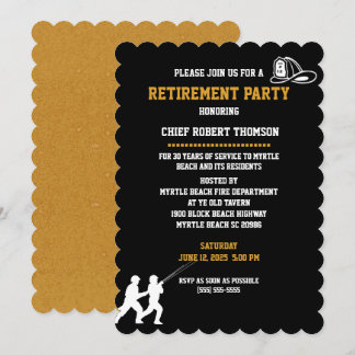 Fire Chief Retirement Party Invitation