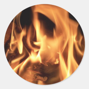 Fire Classic Round Sticker