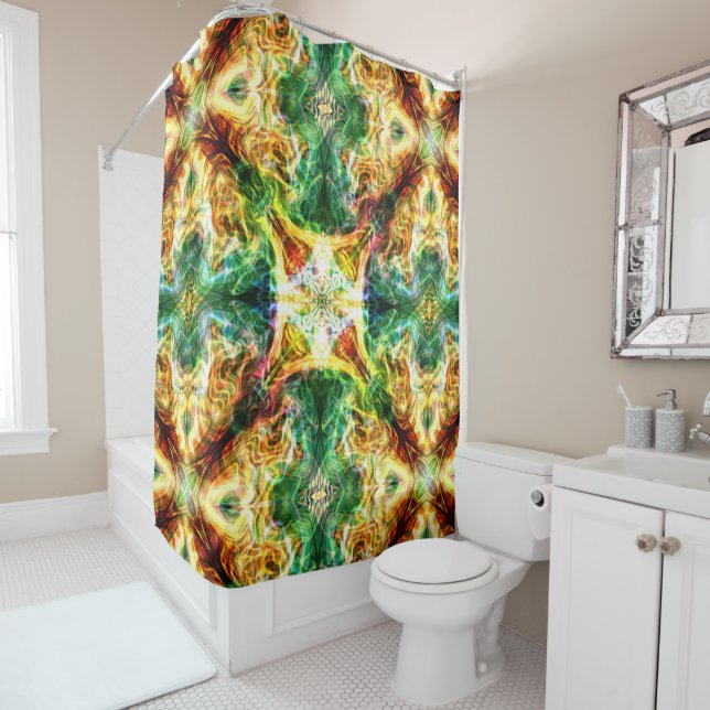 Fire Coloured Vapours Shower Curtain (In Situ)
