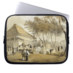 Fire Company's House and Engine, Yokuhama, from 'N Laptop Sleeve