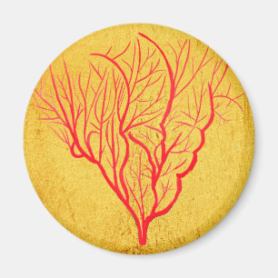 Fire coral environmental nature modern art magnet