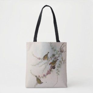 Fire-Crested Wren by John Gould Tote Bag